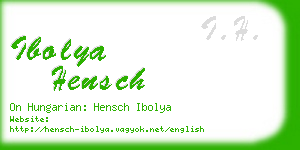 ibolya hensch business card